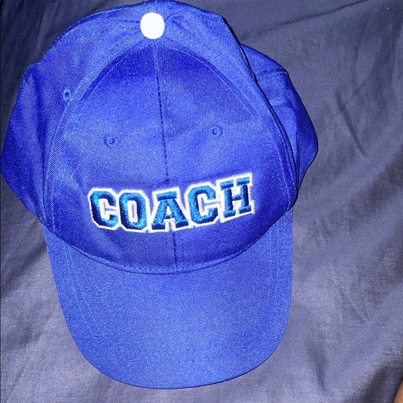 Blue Baseball Cap with Curved Brim - Picture 1 of 3